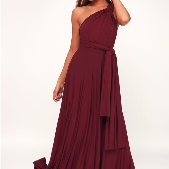 lulus burgundy wrap dress